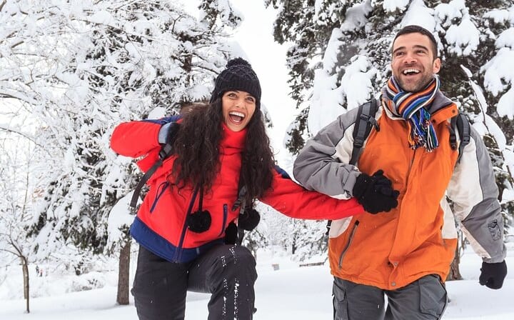 Couple fun in Grouse Mountain