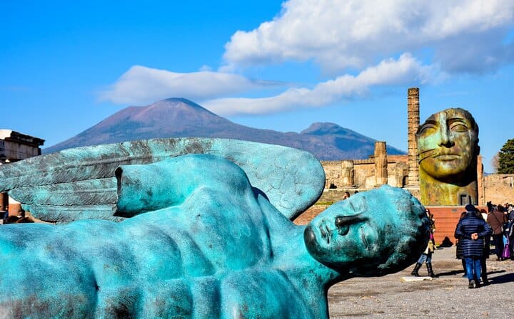 View from Pompeii on the Vesuvius
