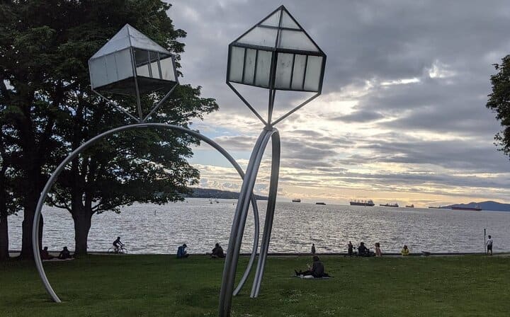 engagement ring art work in english bay