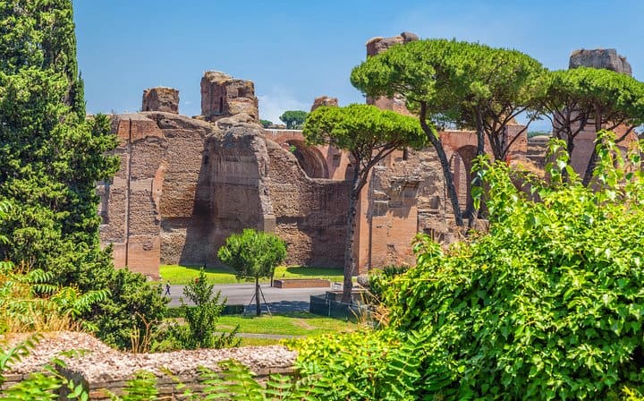 Rome Caracalla bath view