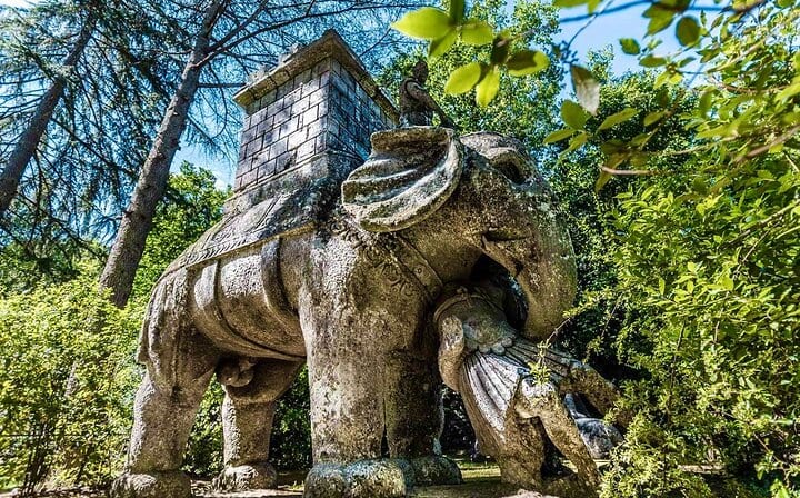 Calcata, Bomarzo Monsters private guided tour Rome one day round trip and Thermal Baths of the Popes Pick up, drop off and Tickets inc