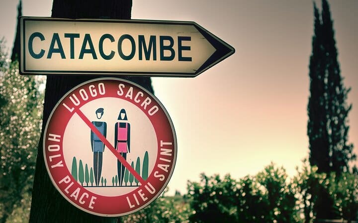 Catacombs sign