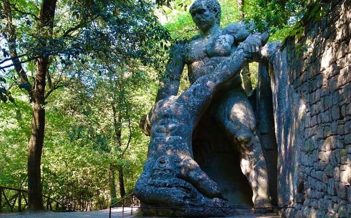 Calcata, Bomarzo Monsters private guided tour Rome one day round trip and Thermal Baths of the Popes Pick up, drop off and Tickets incl