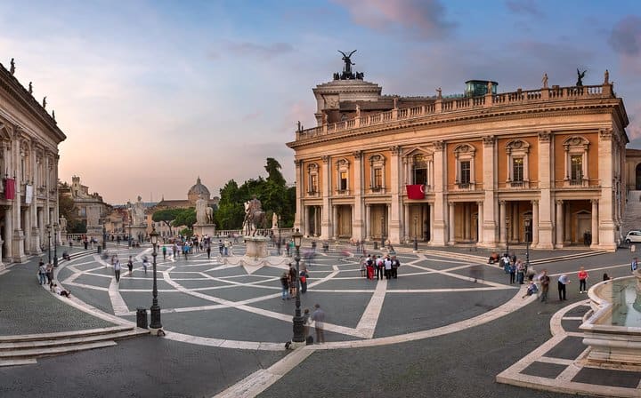 Capitoline Museum, Michelangelo square and panoramic views of Rome