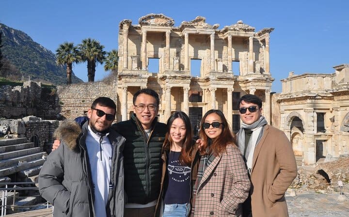 Happy customers at the Celsus Library