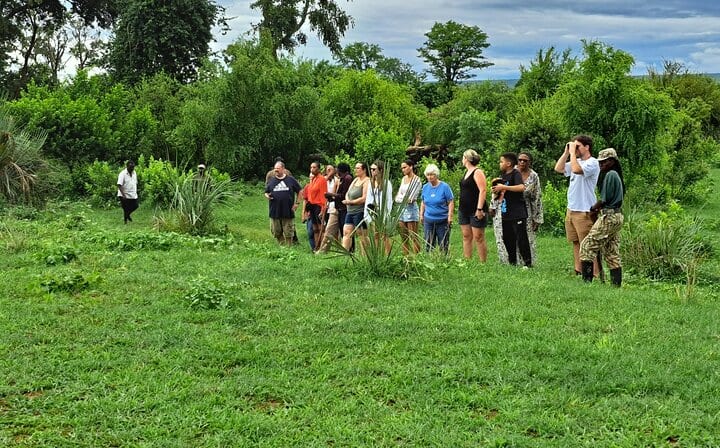 Rhino Walking Safari,Mosi oa Tunya National Park Livingstone Zambia.