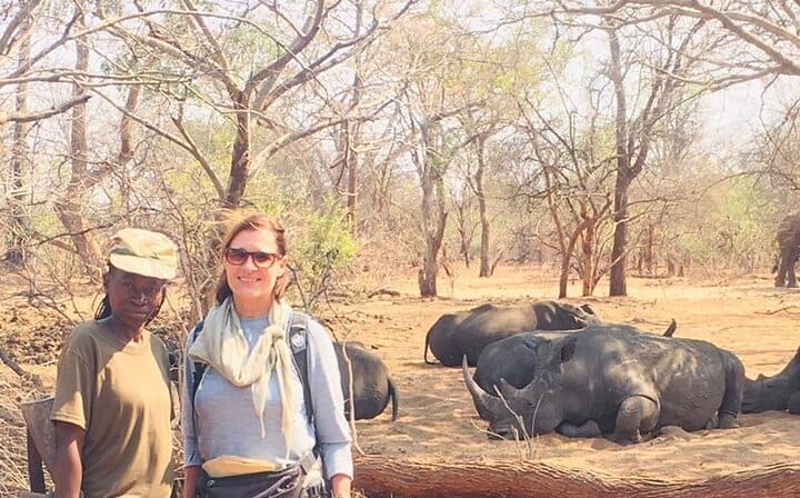 Rhino Walking Safari,Mosi oa Tunya National Park Livingstone Zambia