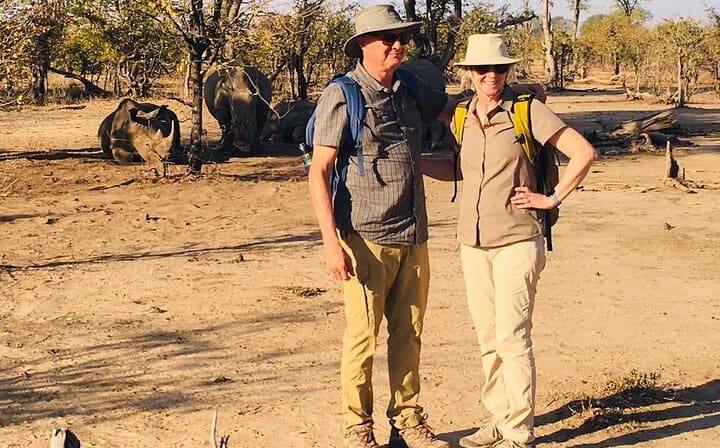 Rhino Walking Safari,Mosi oa Tunya National Park Livingstone Zambia