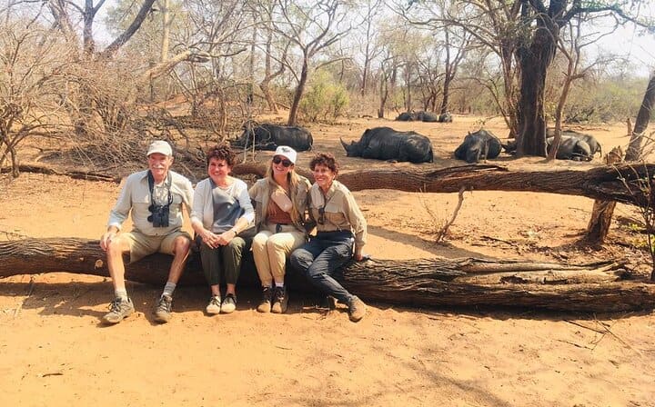 Rhino Walking Safari,Mosi oa Tunya National Park Livingstone Zambia