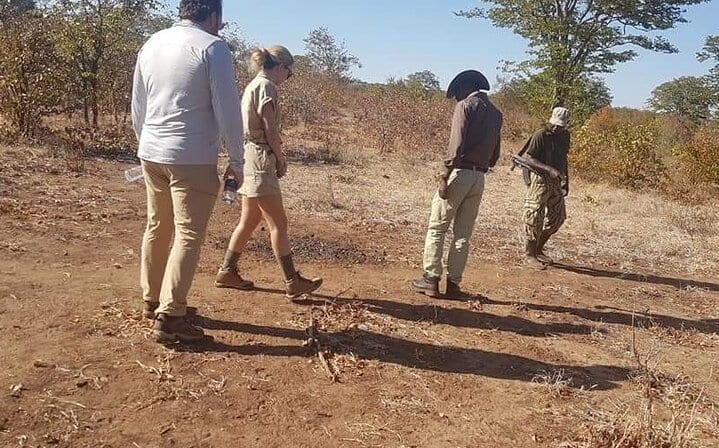 Tracking White Rhinocerous in the Mosi-Oa-Tunya National Park- Livingstone Zambia