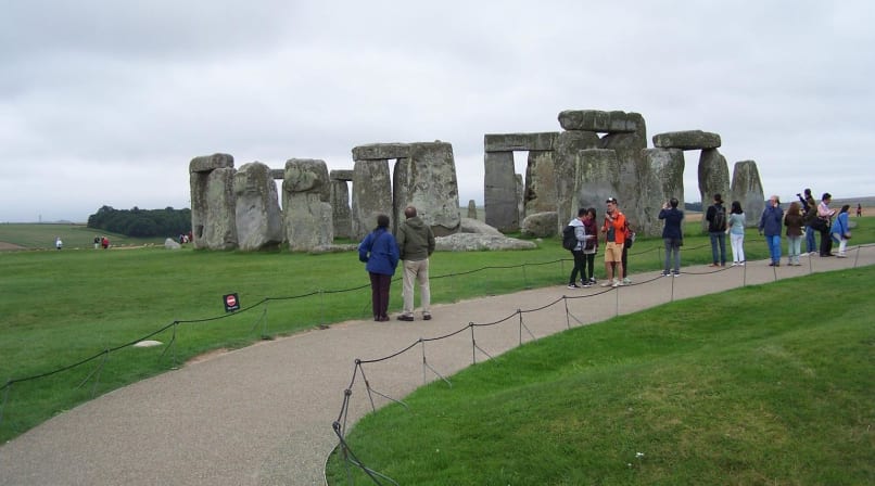<p>Lots of people taking in the wonders of Stonehenge.</p>