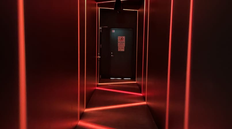 The hallway into our showroom