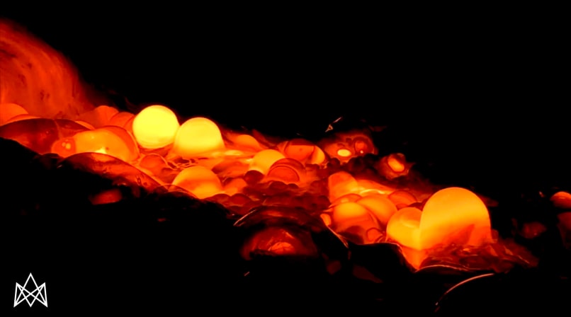 Real lava in close proximity