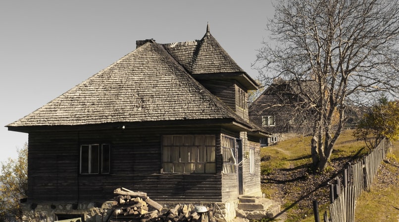 Old houses from mountain villages