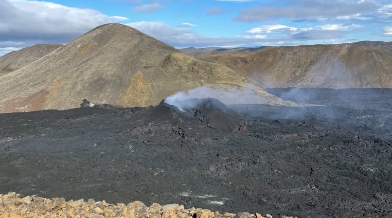 The volcano since the eruption stopped in late August 2022