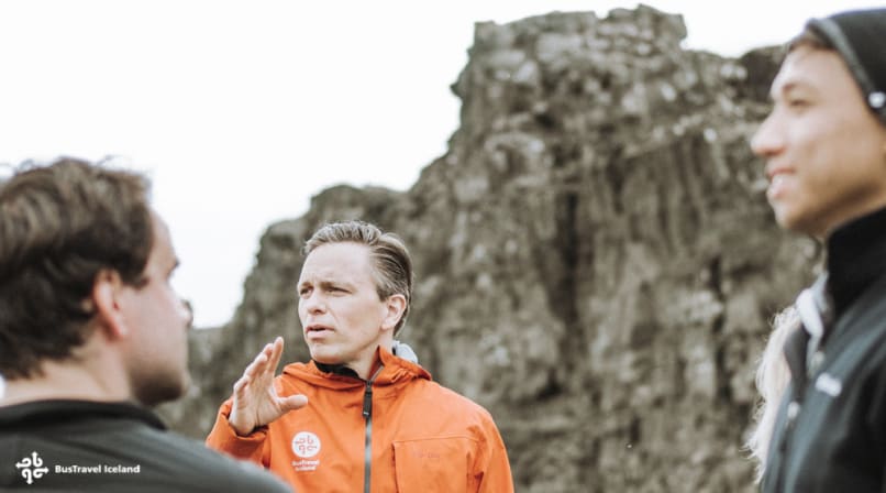 Öxará River in Almannagjá fissure, Thingvellir National Park
