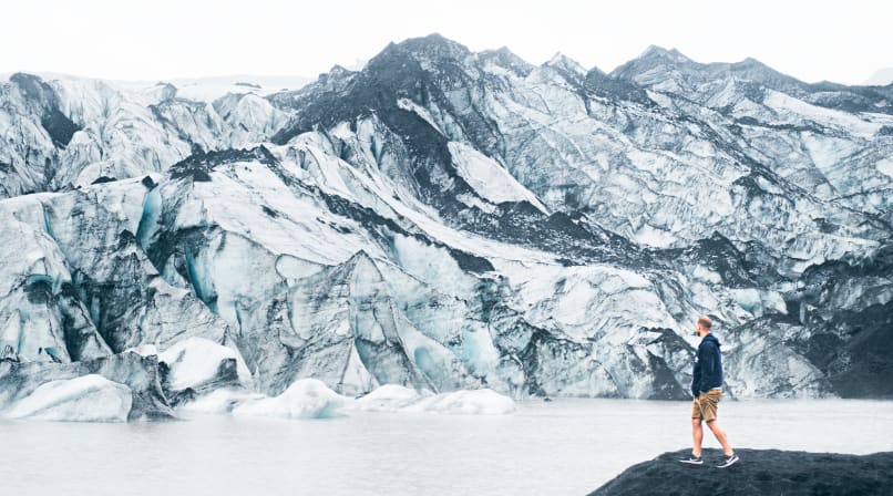 Man vs Nature at Sólheimajökull glacier