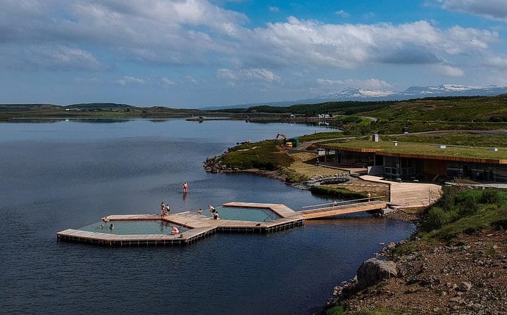 V&ouml;k Baths, Lake Urri&eth;avatn in East Iceland