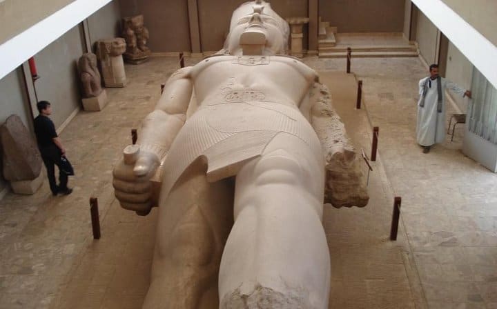 the colosus of Ramses II at Memphis