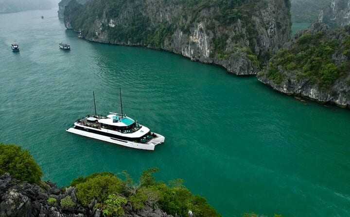 Catamaran Luxury Cruise through Halong and Lan Ha Bay from Hanoi