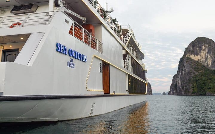 Sea Octopus-Luxury 5 Star Halong Day Cruise with Pick up/Drop off