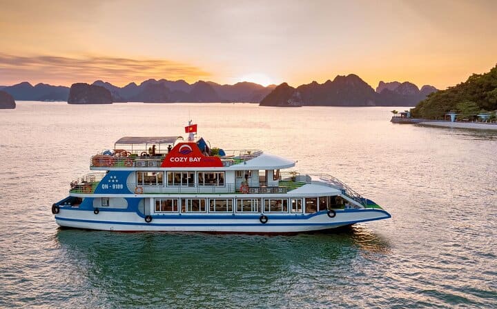 Cozy Bay Cruise 5 Star Halong Day Trip,Buffet Lunch,Cave & Island