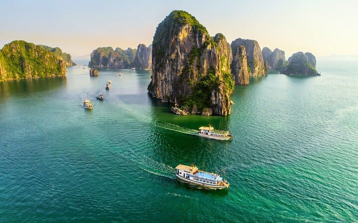 Halong Bay Day Tour with Expressway,Cave,Island,Beach from Hanoi
