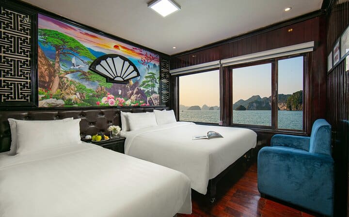 BOUTIQUE CRUISES Halong Bay 2 Days,1 Night Tour : Swimming, Caving,Kayaking