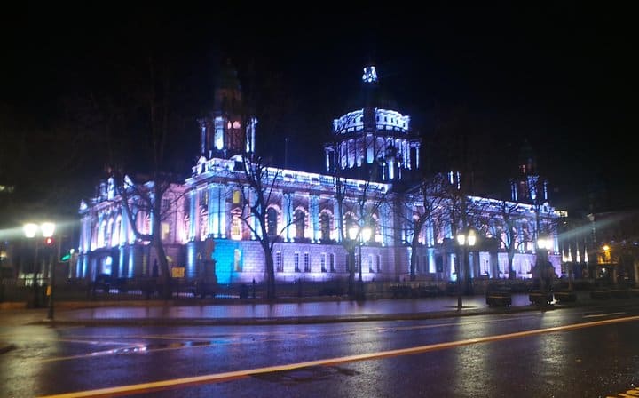 Belfast City Hall After Dark.