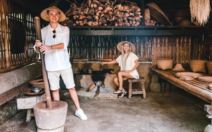Roasting coffee bean at a coffee plantation