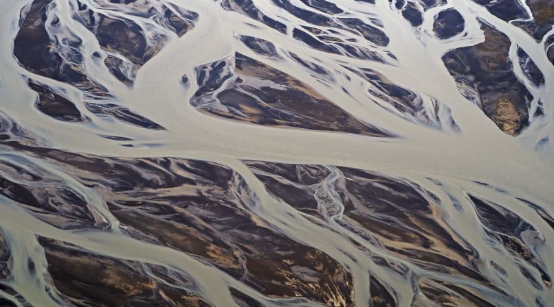 patterns of the river deltas