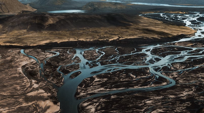 patterns of the river deltas