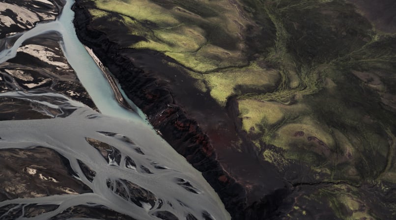 patterns of the river deltas