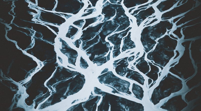 patterns of the river deltas