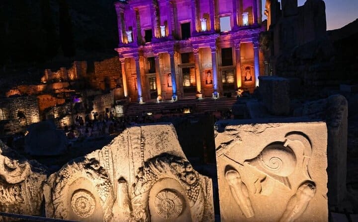Celsus Library By Night