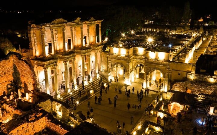Ephesus at night