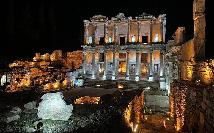 Celsus Library By Night