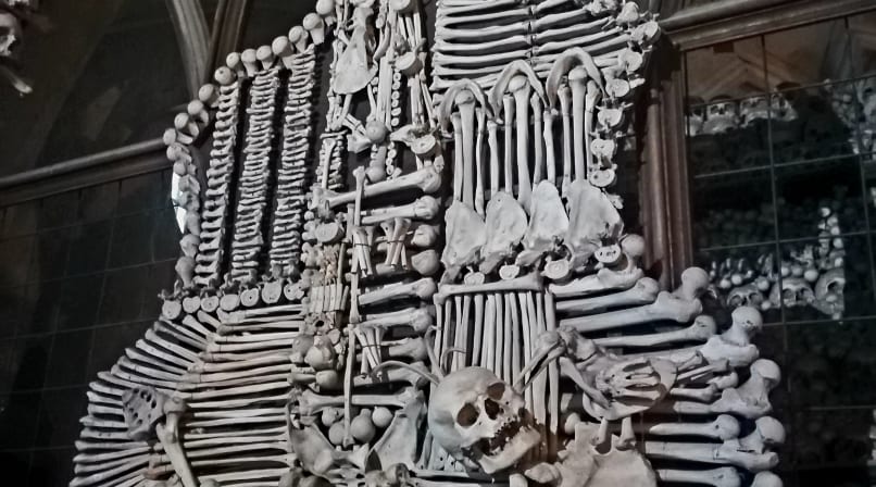 Escudo hechos de huesos en el Osario