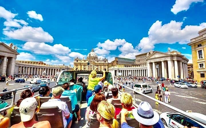 Rome Hop On Hop Off Open Bus + Vatican Museum Sistine Chapel Tour| Fast Track