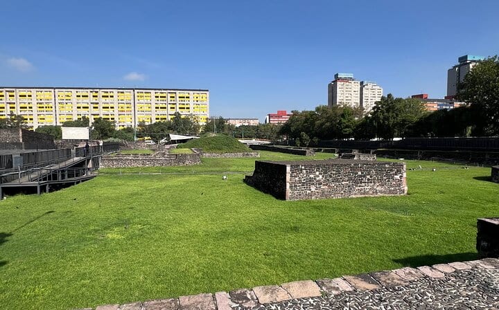 Remains of ancient Tlatelolco, pre-Hispanic heritage