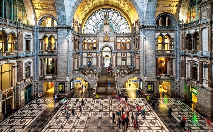 Details of the Central Station in Antwerp