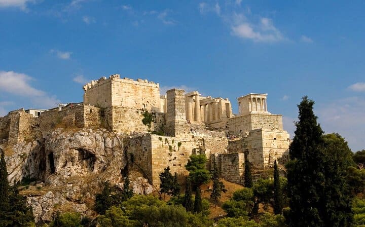 View of the sacred hill of Acropolis
