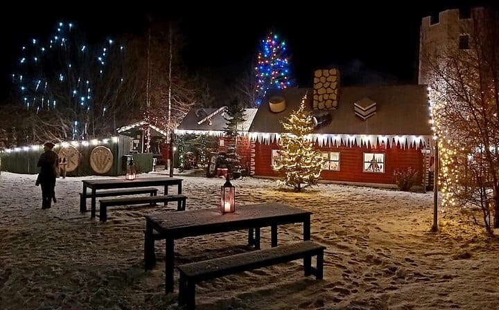 Christmas House in winter