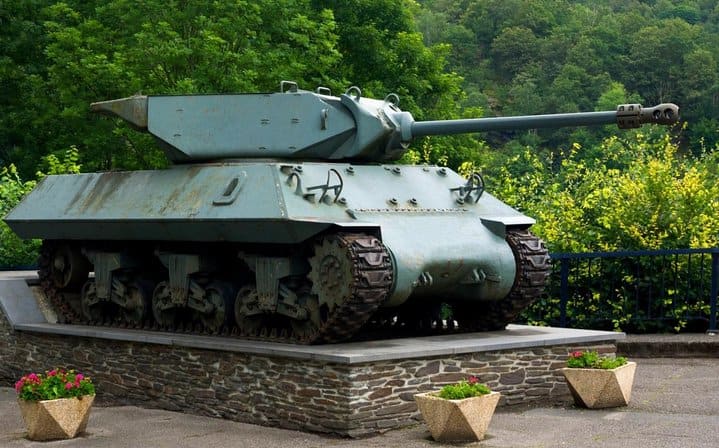 M3 tank in Bastogne