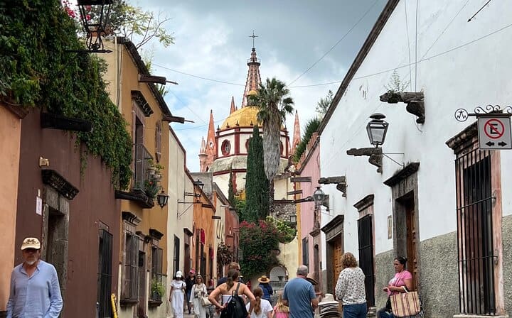 Colonial streets leading to the historic heart of San Miguel de Allende