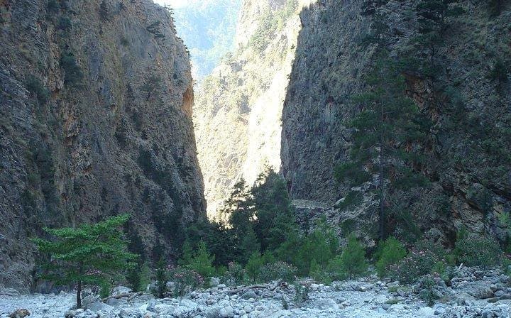 The gorge was created by a small river running between the White Mountains and Mt. Volikas.