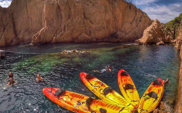 Anchor your kayak and simply dive into the crystal clear Mediterranean sea.