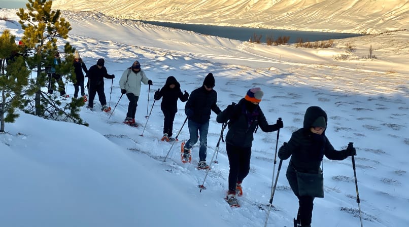 Hiking on Snow, Wanderung im Schnee