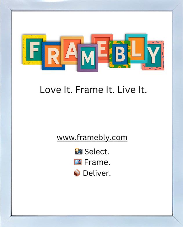 Pearl White colour photo frame. Smooth to touch with a matt finish. Flat front and side surface. Medium frame, ideal for candid pics on walls in lounge, bedroom, kid art/certs or gifting, best used for 5 to 8 inch size photo prints.