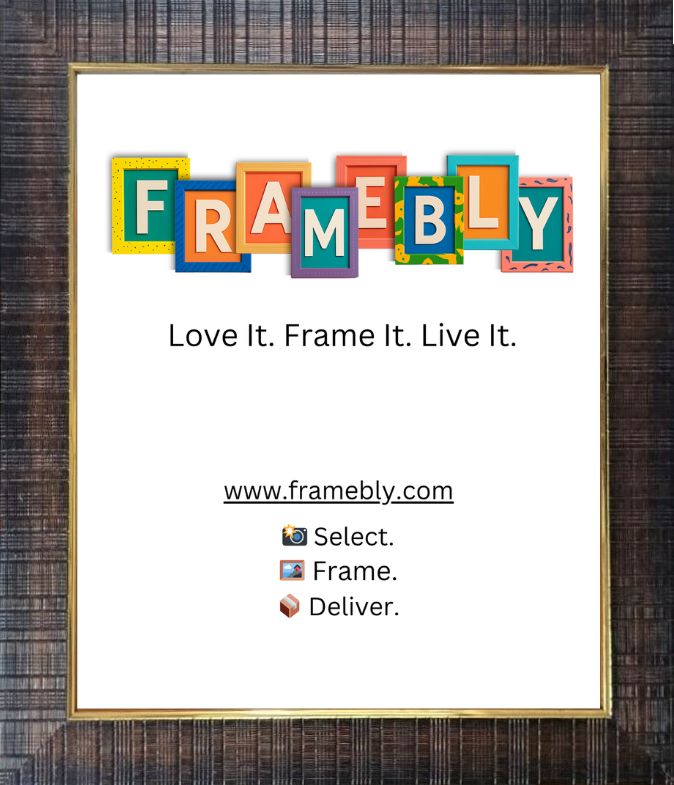 Deep Charcoal Warm Brown mix with Gold Inlay colour photo frame. Horizontal ridges creating a multi-paneled appearance. Textured front with a flat side profile. Medium frame, ideal for candid pics on walls in lounge, bedroom, kid art/certs or gifting, best used for 5 to 8 inch size photo prints.
